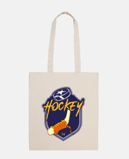 Borsa hockey emblem with stick and puck
