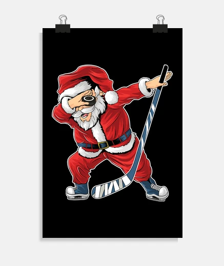 Poster hockey santa claus dabbing