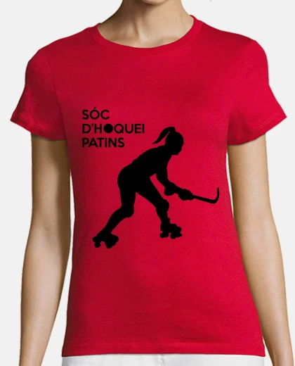 Playera hockey skates fem black