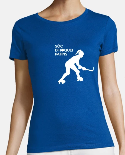 Playera hockey skates fem white