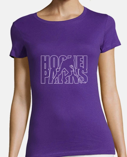 Playera hockey skates negatiu blanc
