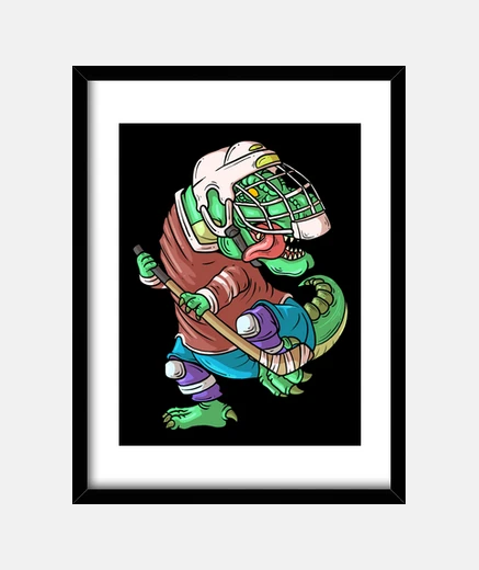Quadro Hockey T-Rex Dinosaur