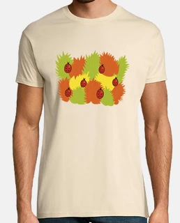 hojas y mariquitas en otoño camiseta