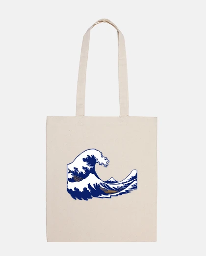 Borsa hokusai fuji stampa onda onda