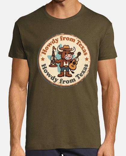 Camiseta Hola desde Texas Longhorn Western