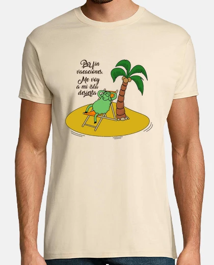 Camiseta HombIsla vegana