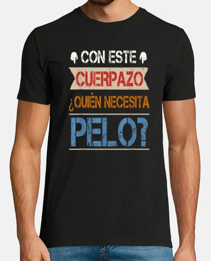 Camiseta hombre con este cuero que requiere pelo