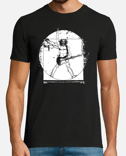 Camisetas Rock Camiseta Da Vinci Rock - Estampado Hombre De Vitruvio Camisetas Rock Camiseta Da Vinci Rock - Estampado Hombre De Vitruvio