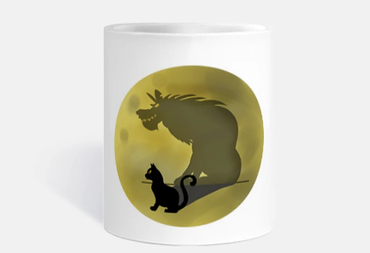 Taza hombre gato