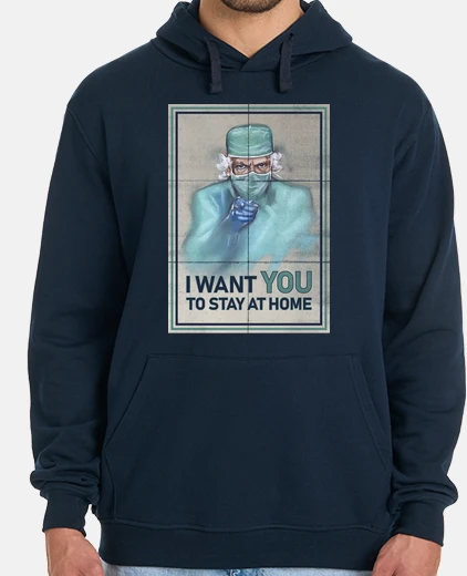 Sudadera Hombre, jersey con capucha, azul marino
