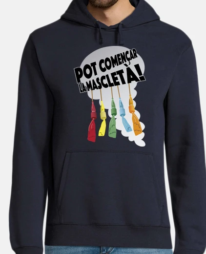 Sudadera Hombre, jersey con capucha, azul marino
