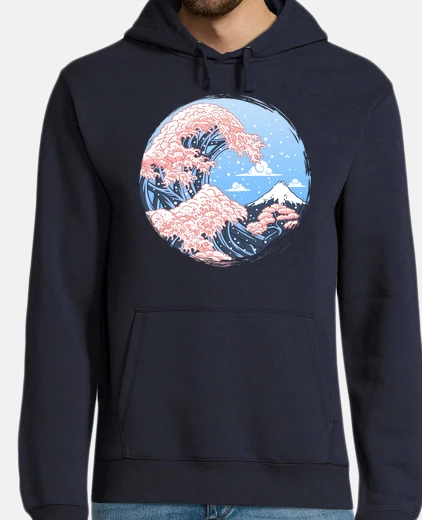 Sudadera Hombre, jersey con capucha, azul marino