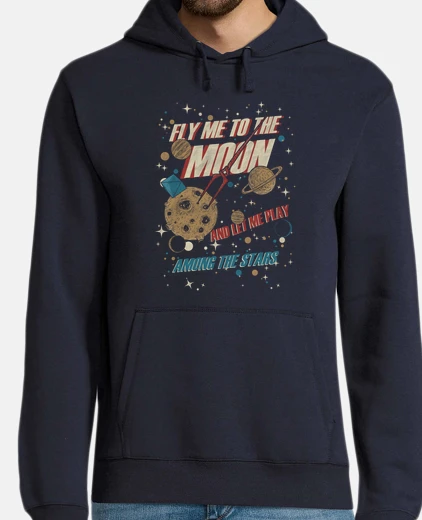 Sudadera Hombre, jersey con capucha, azul marino