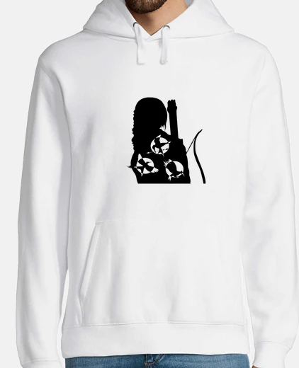 Sudadera Hombre, jersey con capucha, blanco