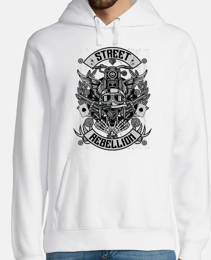 Sudadera Hombre, jersey con capucha, blanco