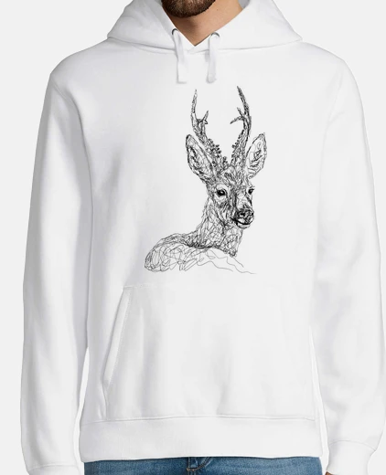 Sudadera Hombre, jersey con capucha, blanco