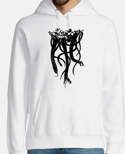 Sudadera Hombre, jersey con capucha, blanco