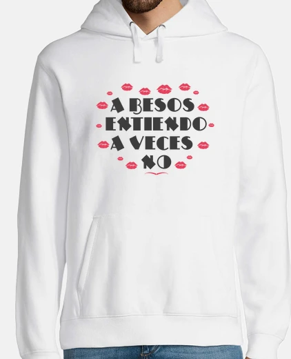 Sudadera Hombre, jersey con capucha, blanco