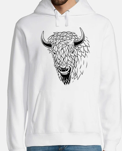 Sudadera Hombre, jersey con capucha, blanco