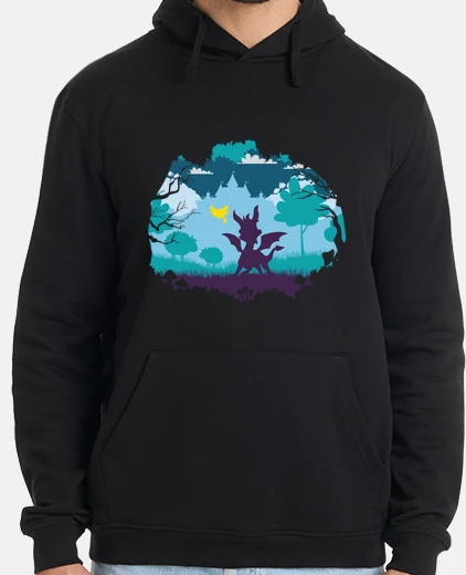 Sudadera Hombre, jersey con capucha, negro