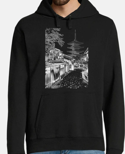 Sudadera Hombre, jersey con capucha, negro