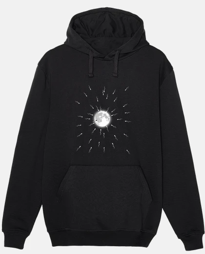 Sudadera Hombre, jersey con capucha, negro