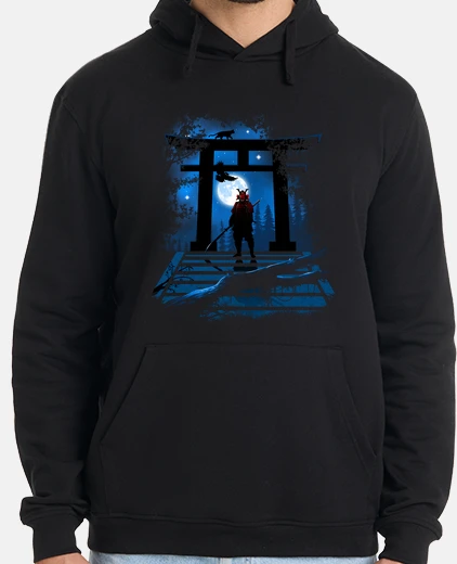 Sudadera Hombre, jersey con capucha, negro