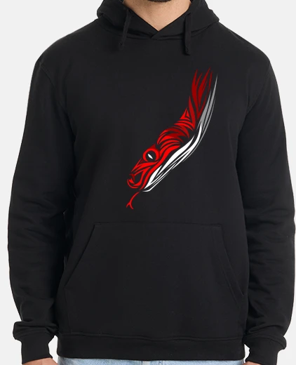 Sudadera Hombre, jersey con capucha, negro