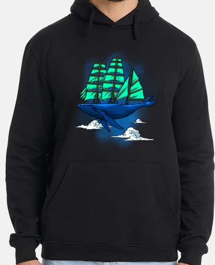 Sudadera Hombre, jersey con capucha, negro