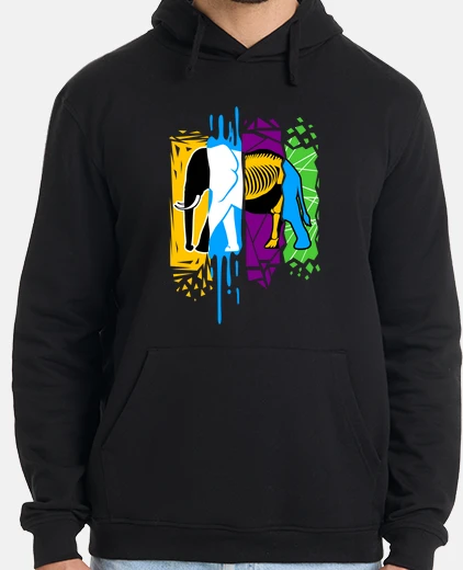 Sudadera Hombre, jersey con capucha, negro