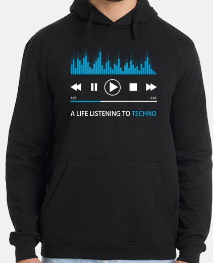 Sudadera Hombre, jersey con capucha, negro