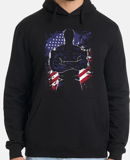 Sudadera Hombre, jersey con capucha, negro