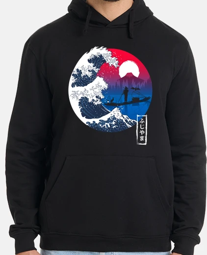 Sudadera Hombre, jersey con capucha, negro
