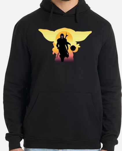 Sudadera Hombre, jersey con capucha, negro