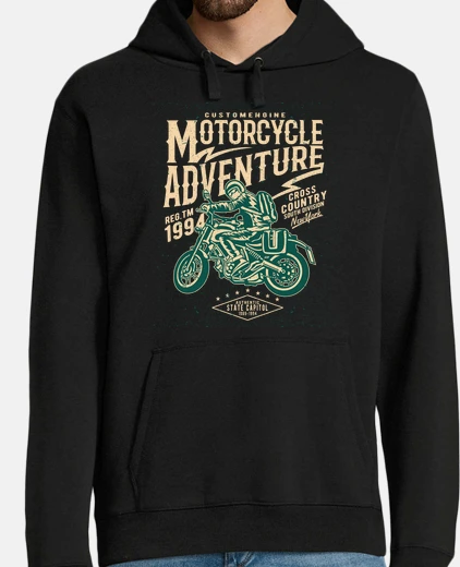 Sudadera Hombre, jersey con capucha, negro