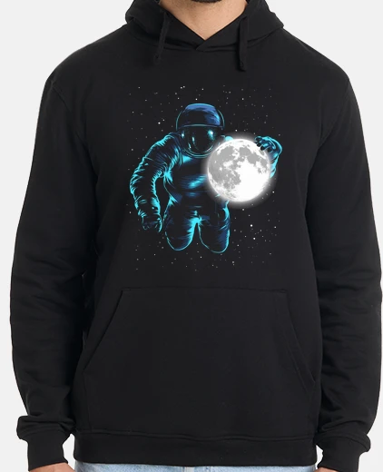 Sudadera Hombre, jersey con capucha, negro