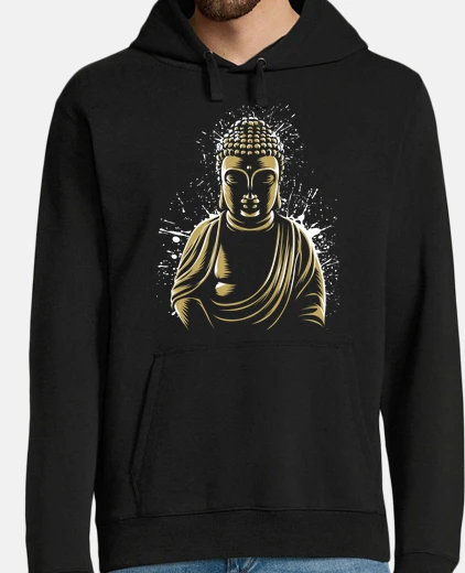 Sudadera Hombre, jersey con capucha, negro