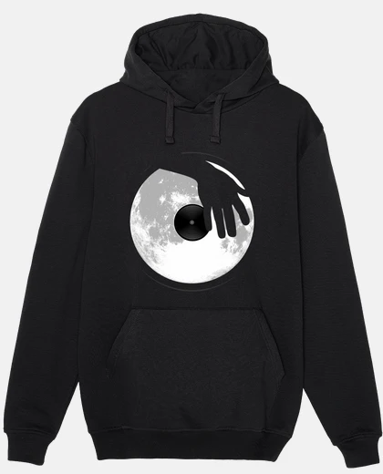 Sudadera Hombre, jersey con capucha, negro