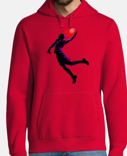 Sudadera Hombre, jersey con capucha, rojo