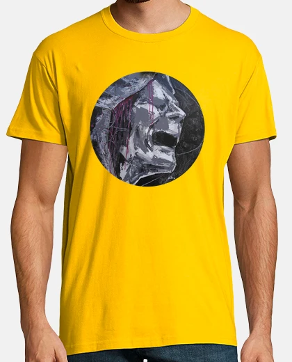 Camiseta Hombre, manga corta, amarillo mostaza, calidad extra