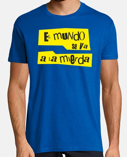 Camiseta Hombre, manga corta, azul royal, calidad extra