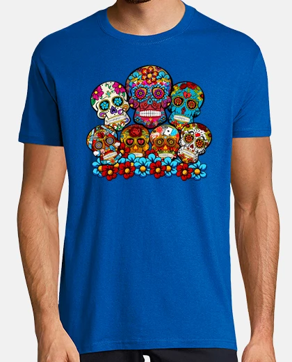 Camiseta Hombre, manga corta, azul royal, calidad extra