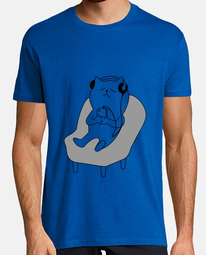 Camiseta Hombre, manga corta, azul royal, calidad extra