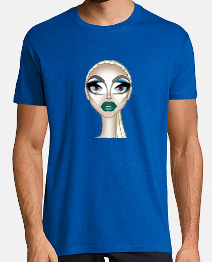 Camiseta Hombre, manga corta, azul royal, calidad extra