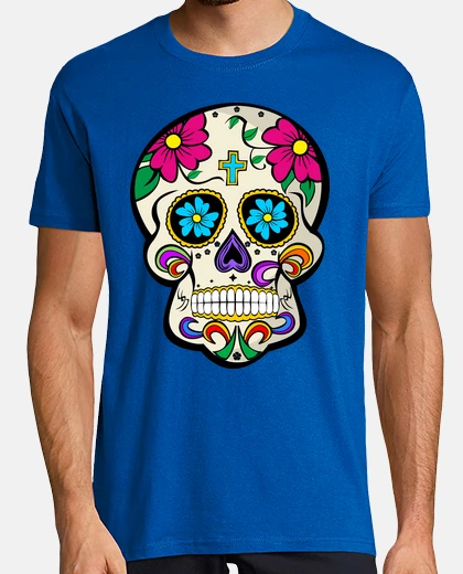 Camiseta Hombre, manga corta, azul royal, calidad extra