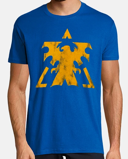 Camiseta Hombre, manga corta, azul royal, calidad extra