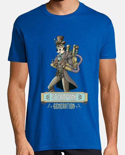 Camiseta Hombre, manga corta, azul royal, calidad extra