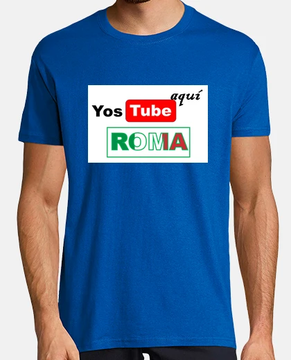 Camiseta Hombre, manga corta, azul royal, calidad extra