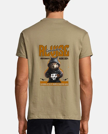 Camiseta Hombre, manga corta, caqui, calidad extra