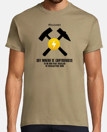 Camiseta Hombre, manga corta, caqui, calidad extra
